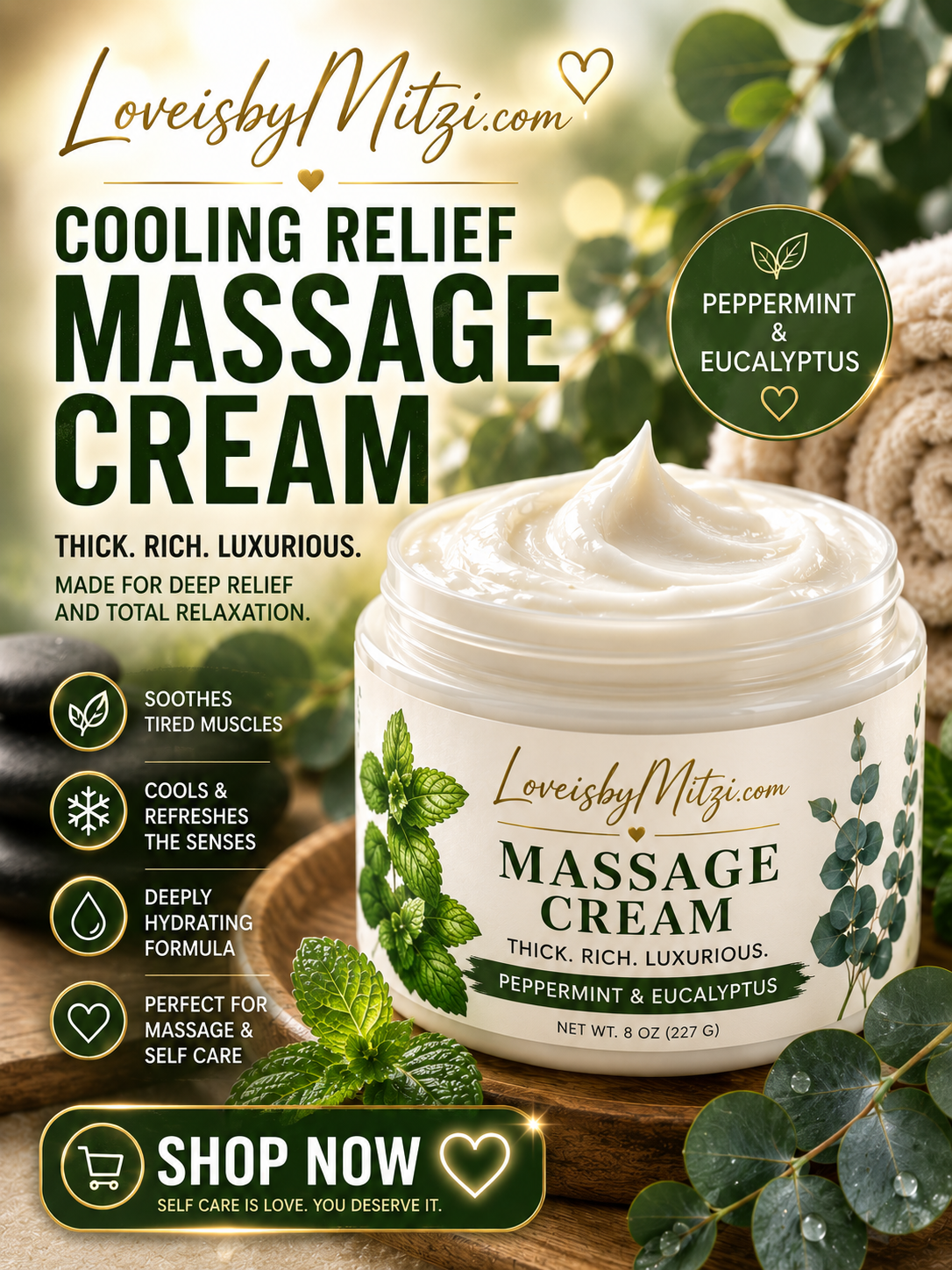 Peppermint & Eucalyptus Massage Cream