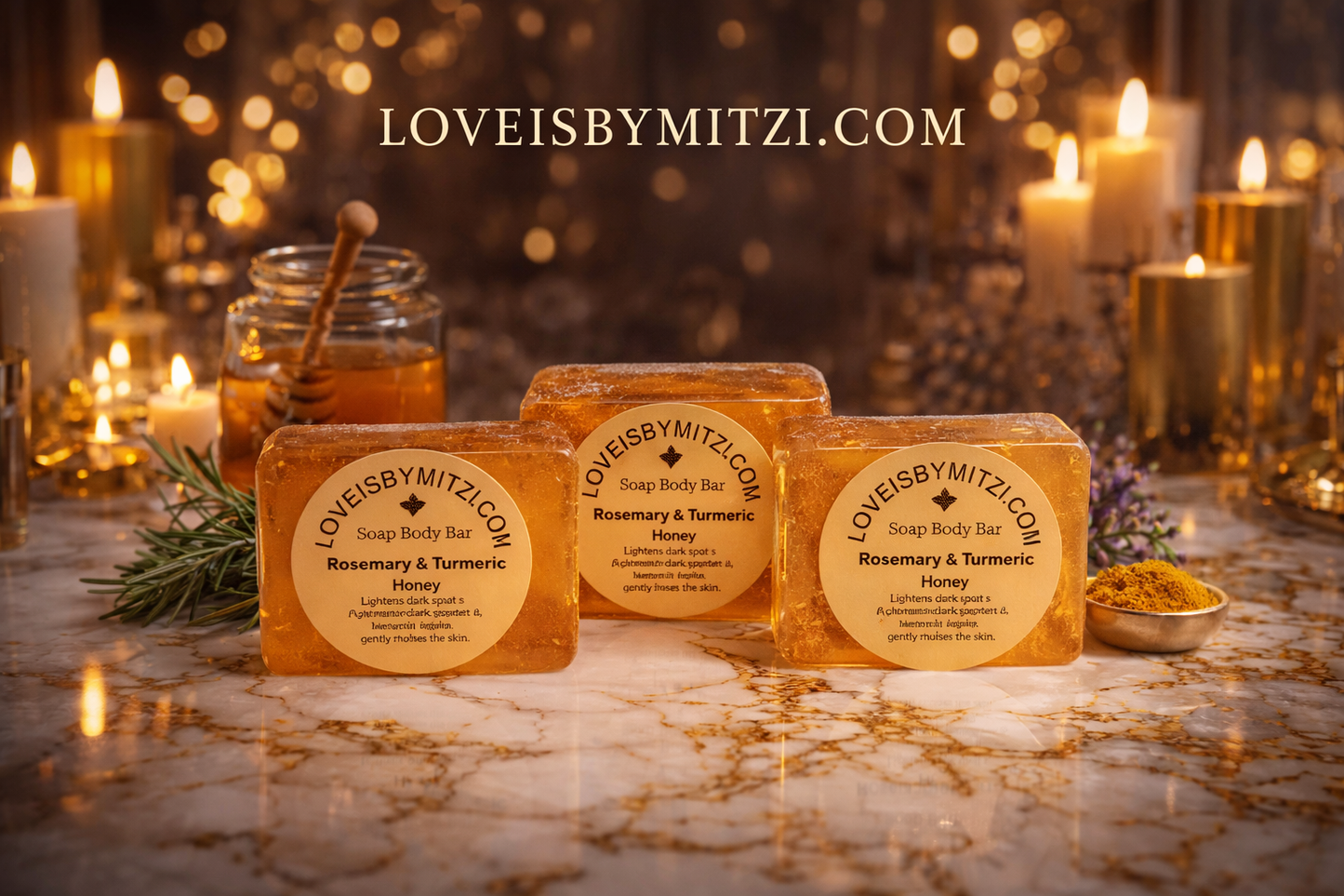 Rosemary & Turmeric Honey, Body Soap Bar