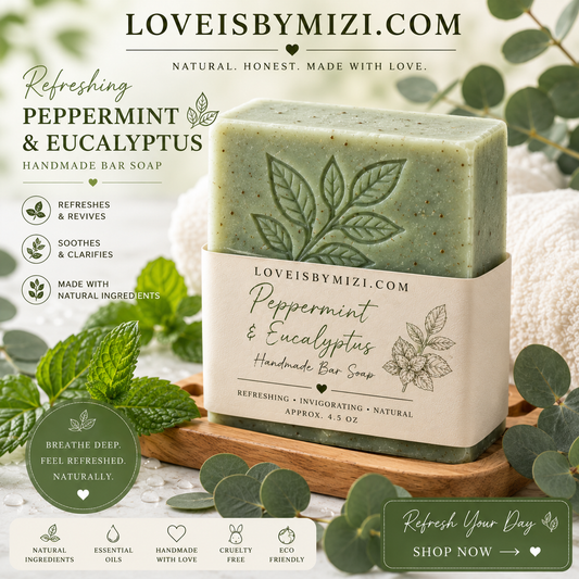Peppermint and Eucalyptus Cleansing Bar