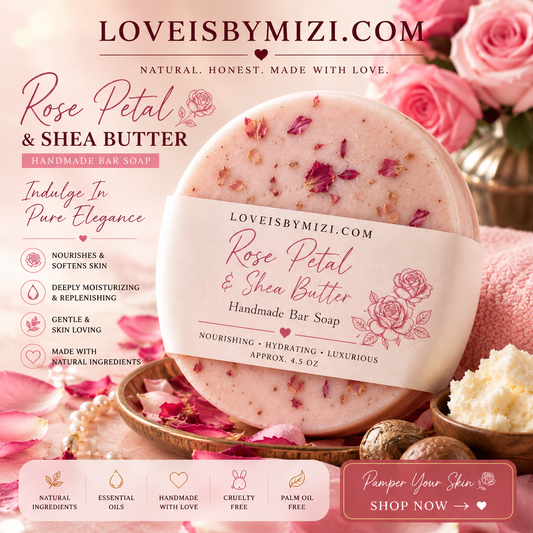 Rose paddle Soap