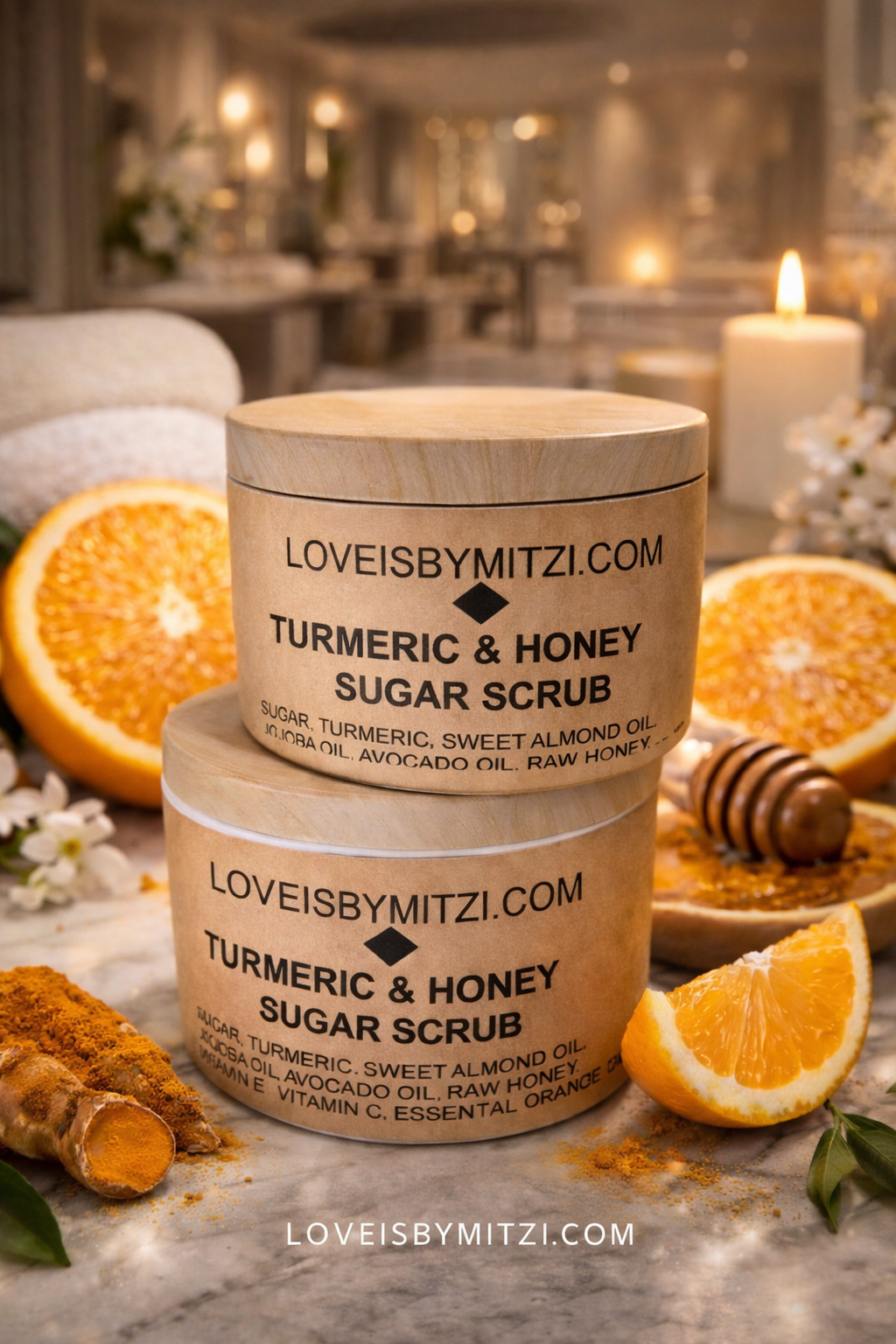 Luxurious Turmeric & Raw Honey Sugar Scrub