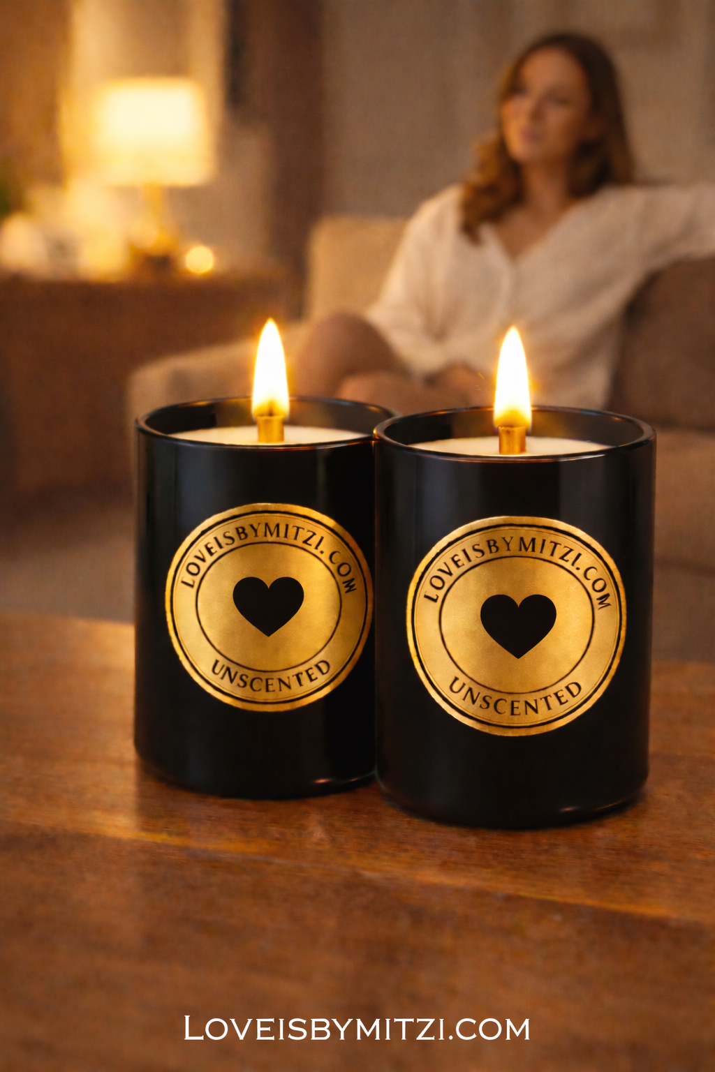 Unscented candle and white sage
